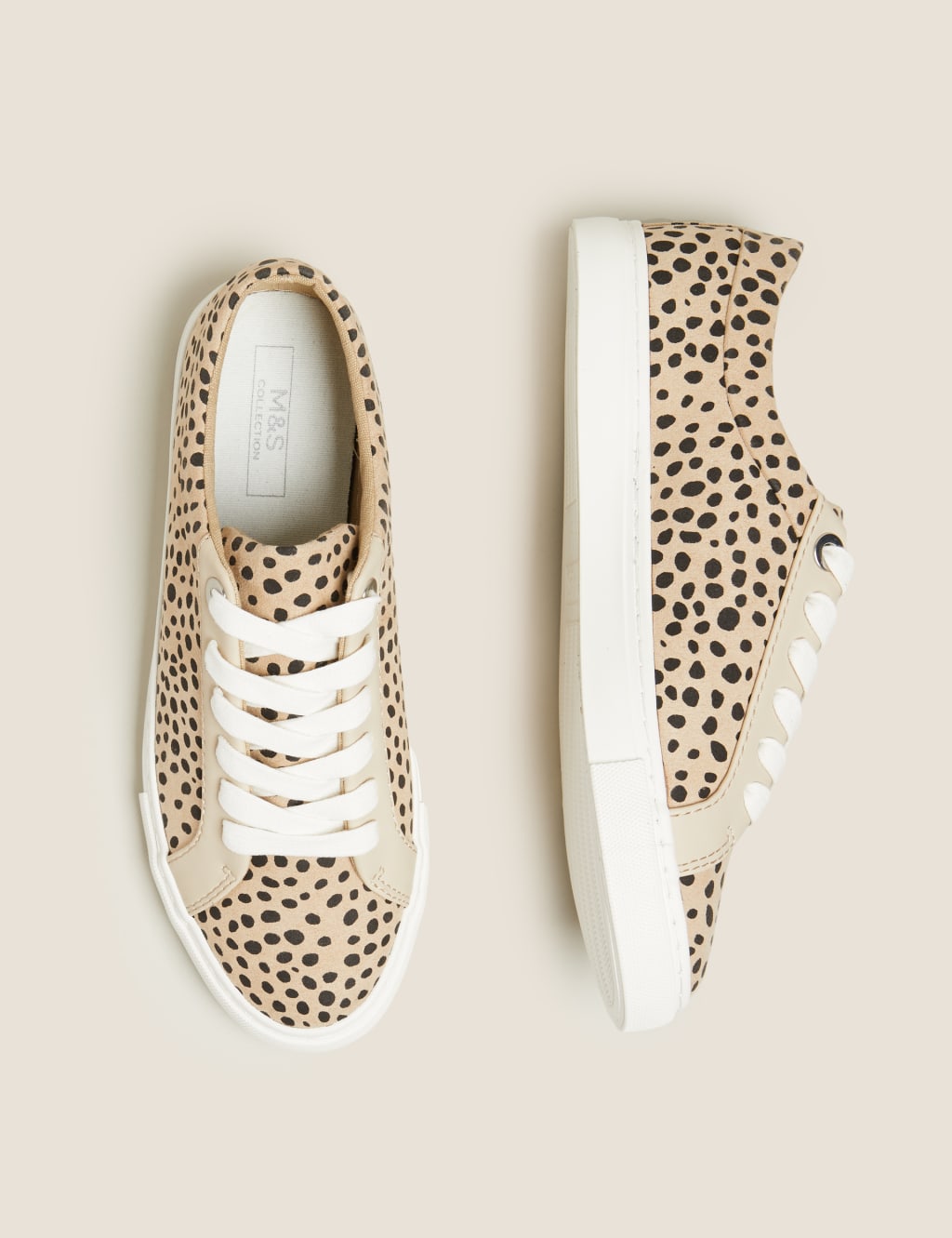 M&s leopard print trainers on sale