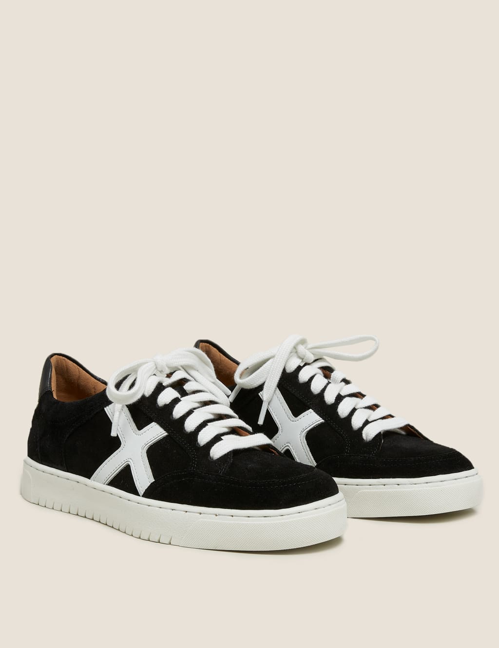 Lace Up Suede Side Detail Trainers 1 of 5