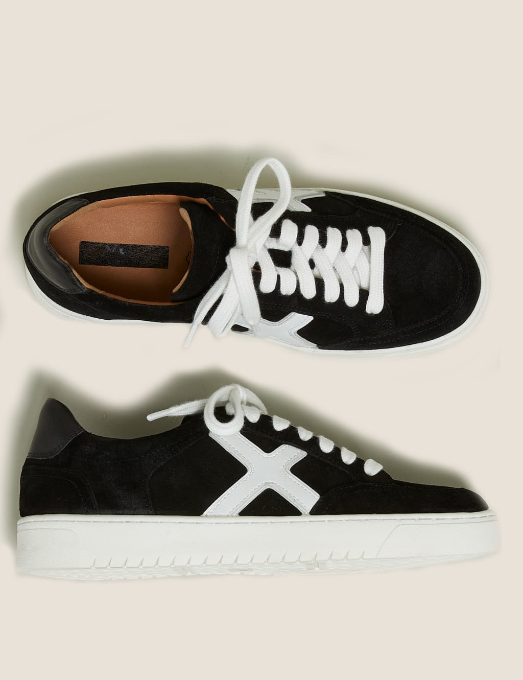 Lace Up Suede Side Detail Trainers 2 of 5