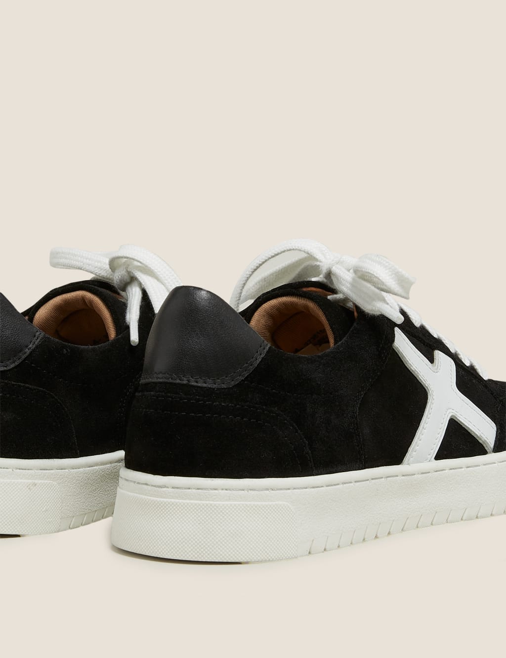 Lace Up Suede Side Detail Trainers 3 of 5