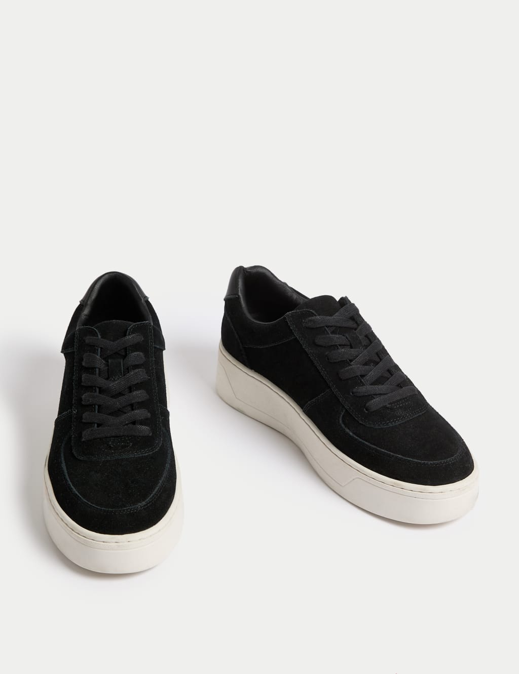 Leather Lace Up Chunky Trainers