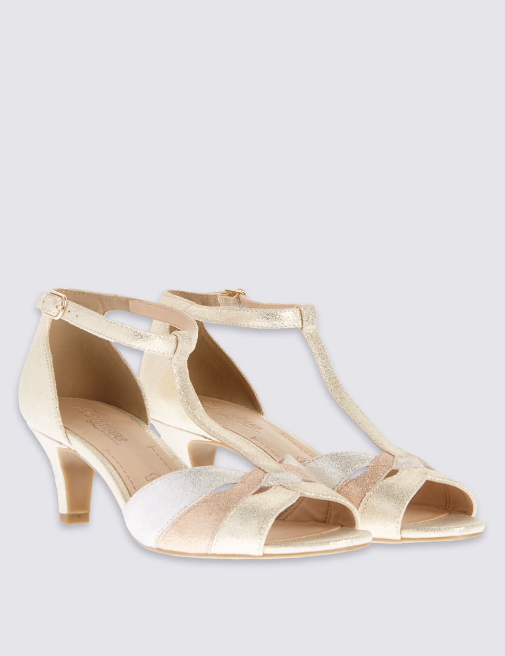 Wide Fit Suede Stiletto Sandals 3 of 6