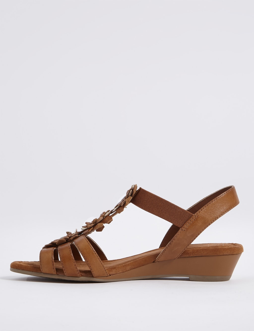 Wide Fit Leather Flower Sandals 5 of 6