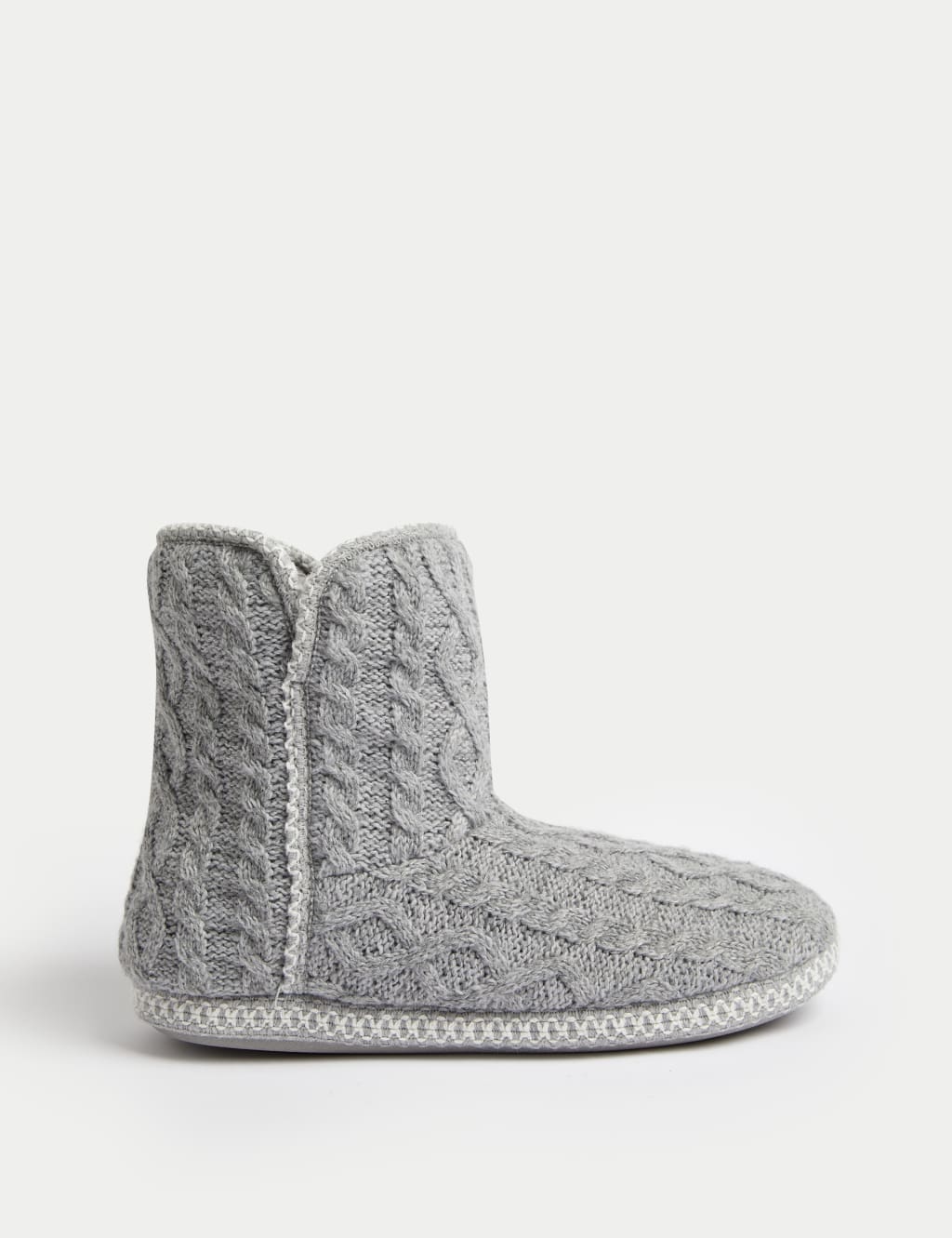 Cable Knit Slipper Boots M S Collection M S