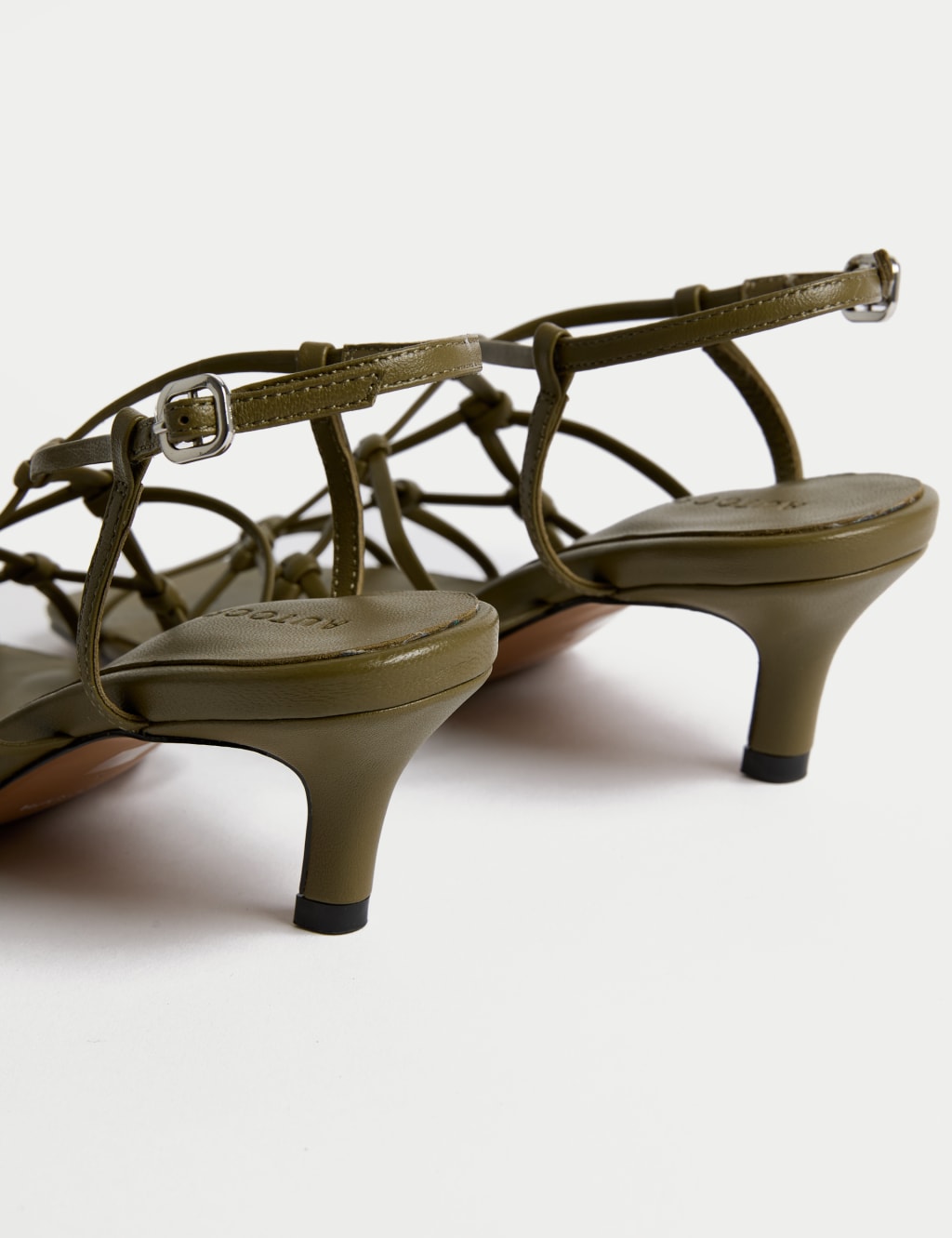 Leather Strappy Stiletto Heel Sandals 3 of 3