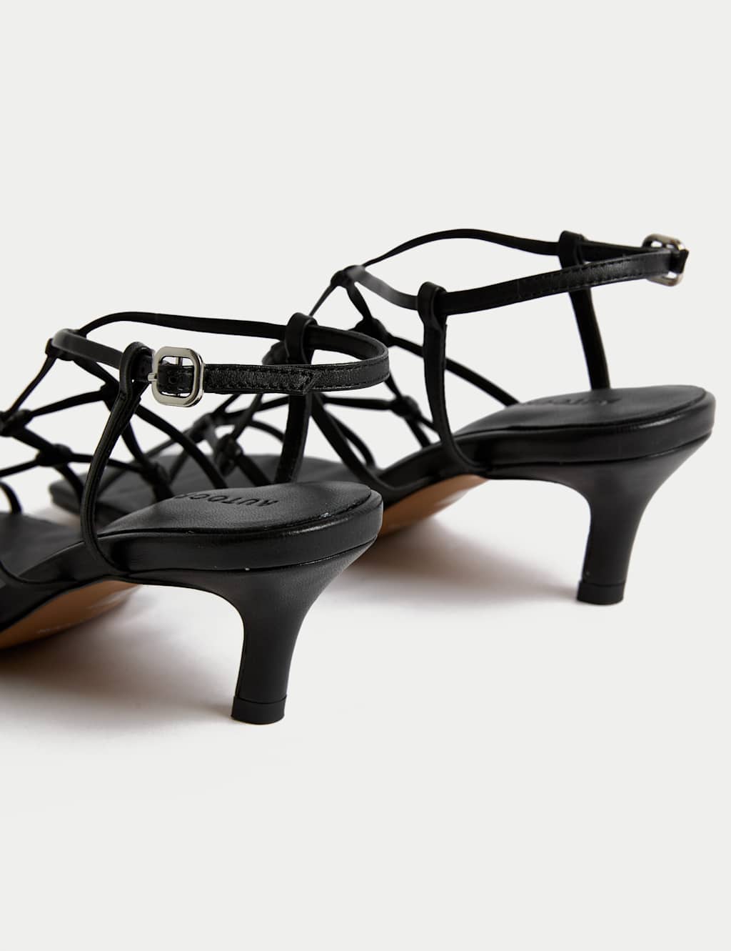 Leather Strappy Stiletto Heel Sandals 3 of 3