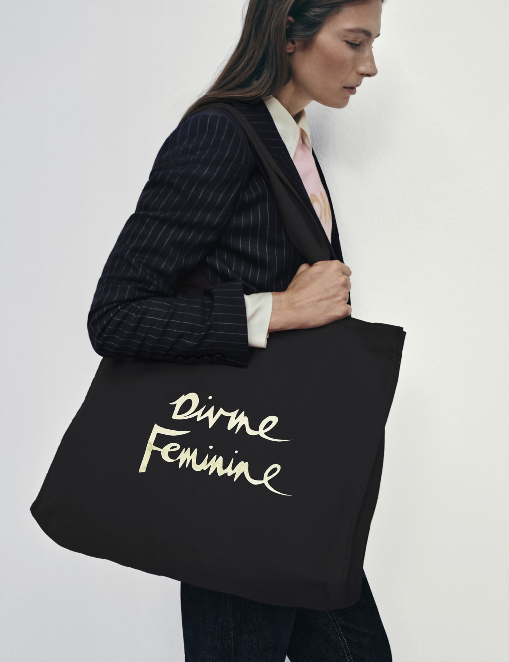 Divine Feminine Pure Cotton Canvas Tote Bag M S X BELLA FREUD M S