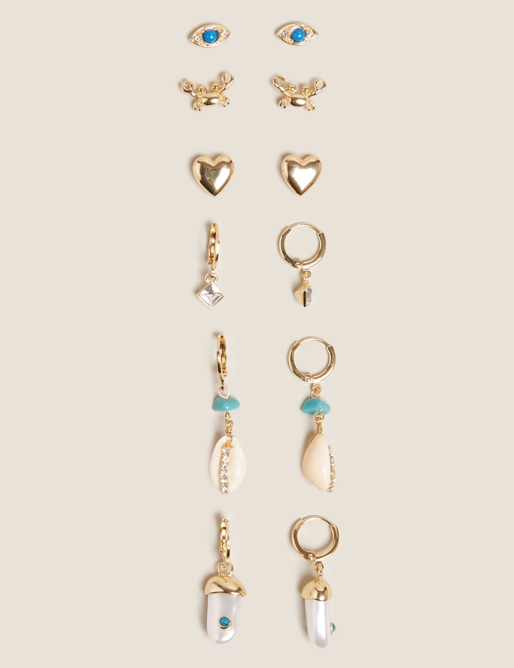 6 Pack Sparkle Mixed Earrings 1 of 1