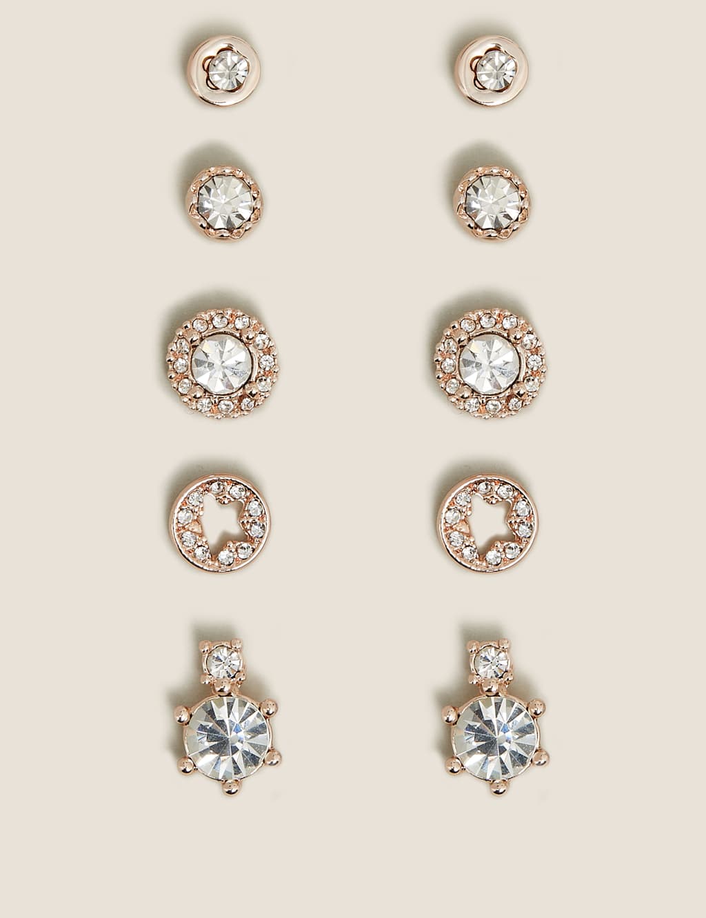 5 Pack Sparkle Stud Earrings 1 of 1