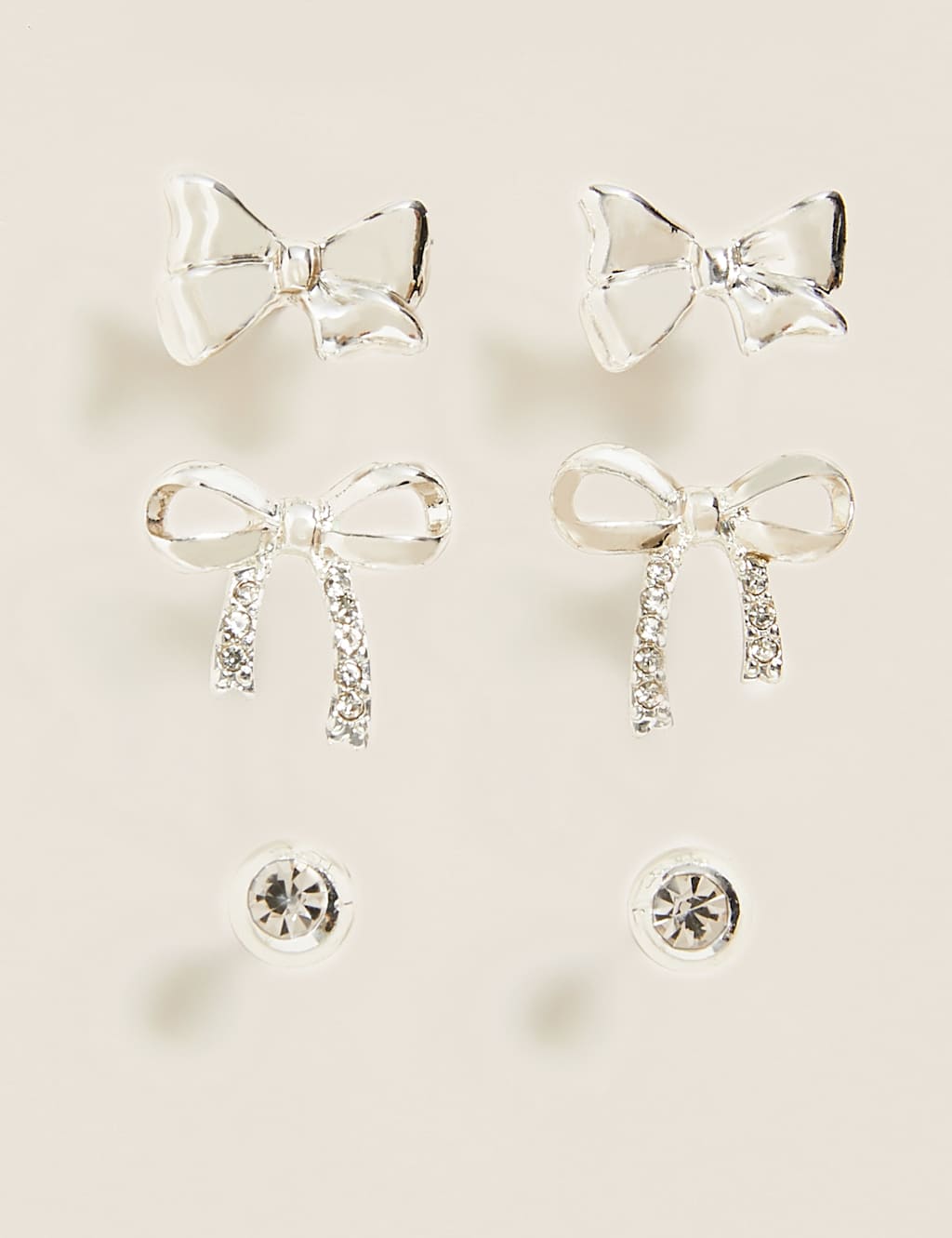 3 Pack Bow Stud Earrings 1 of 1
