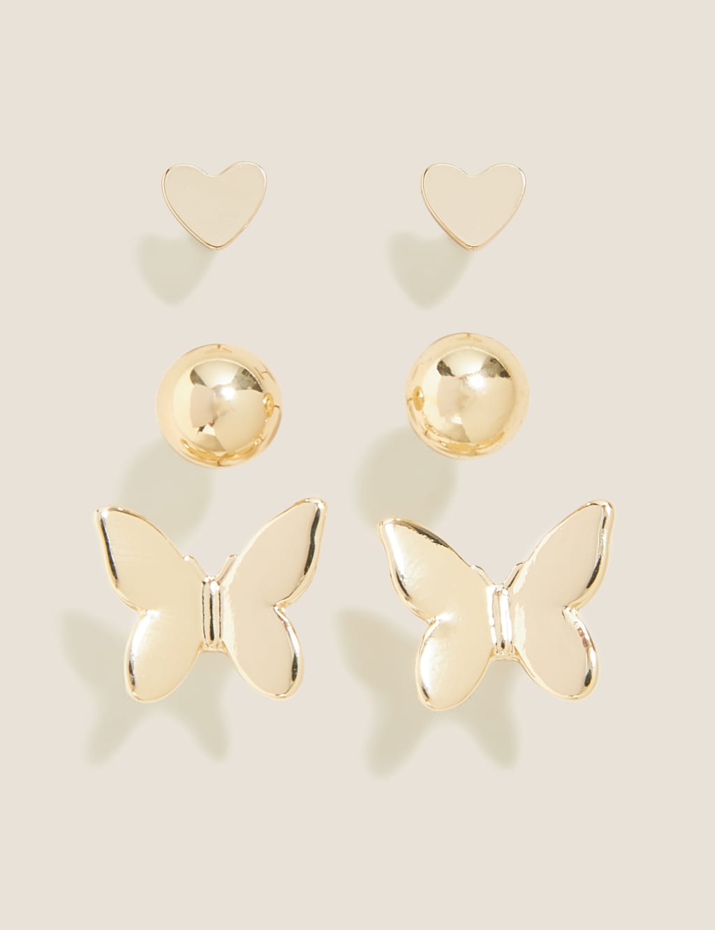 3 Pack Butterfly Stud Earrings 1 of 1
