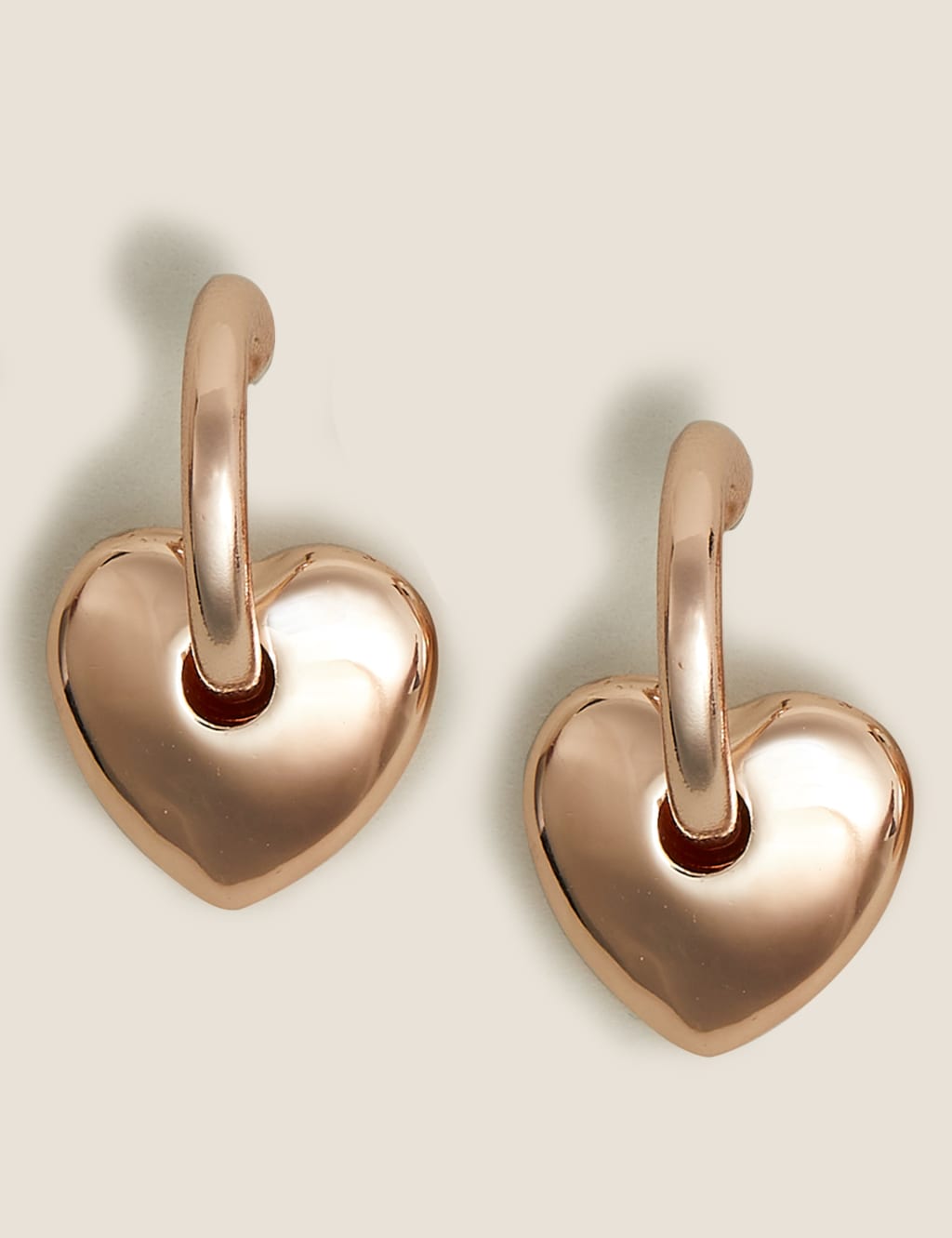 Chunky Heart Hoop Earrings 1 of 1