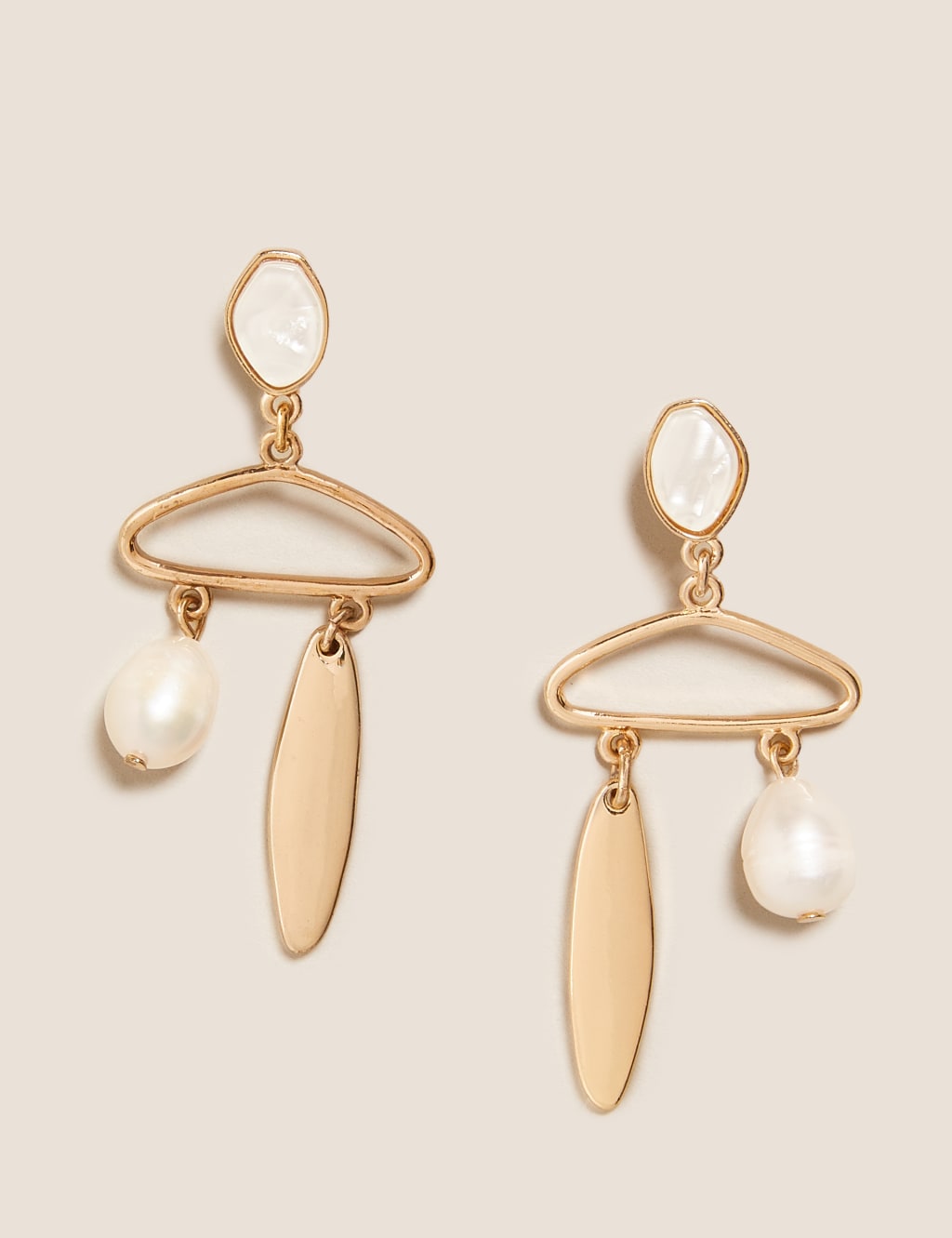 Mixed Statement Drop Earrings M S Collection M S