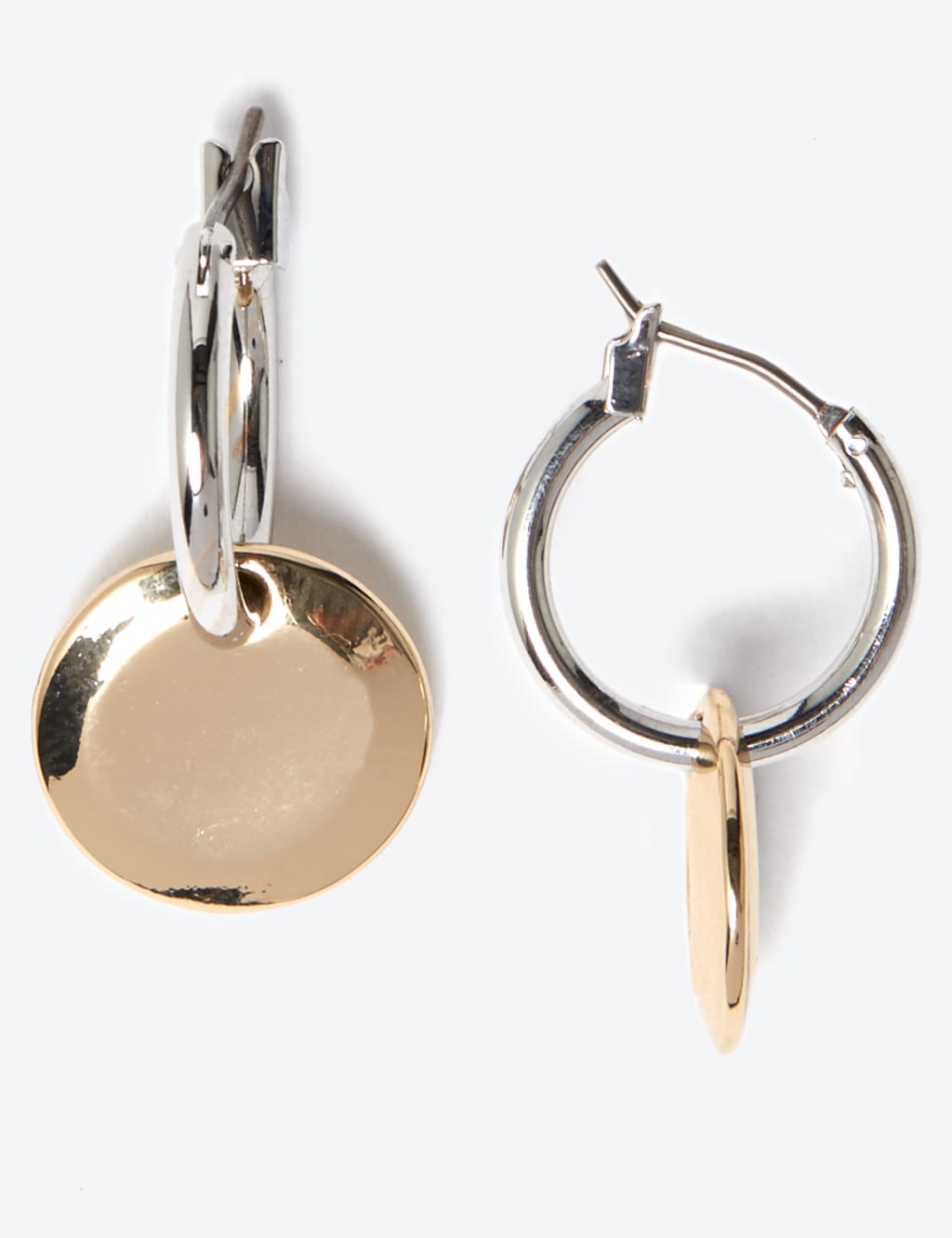 Disc Drop Hoop Earrings 1 of 1