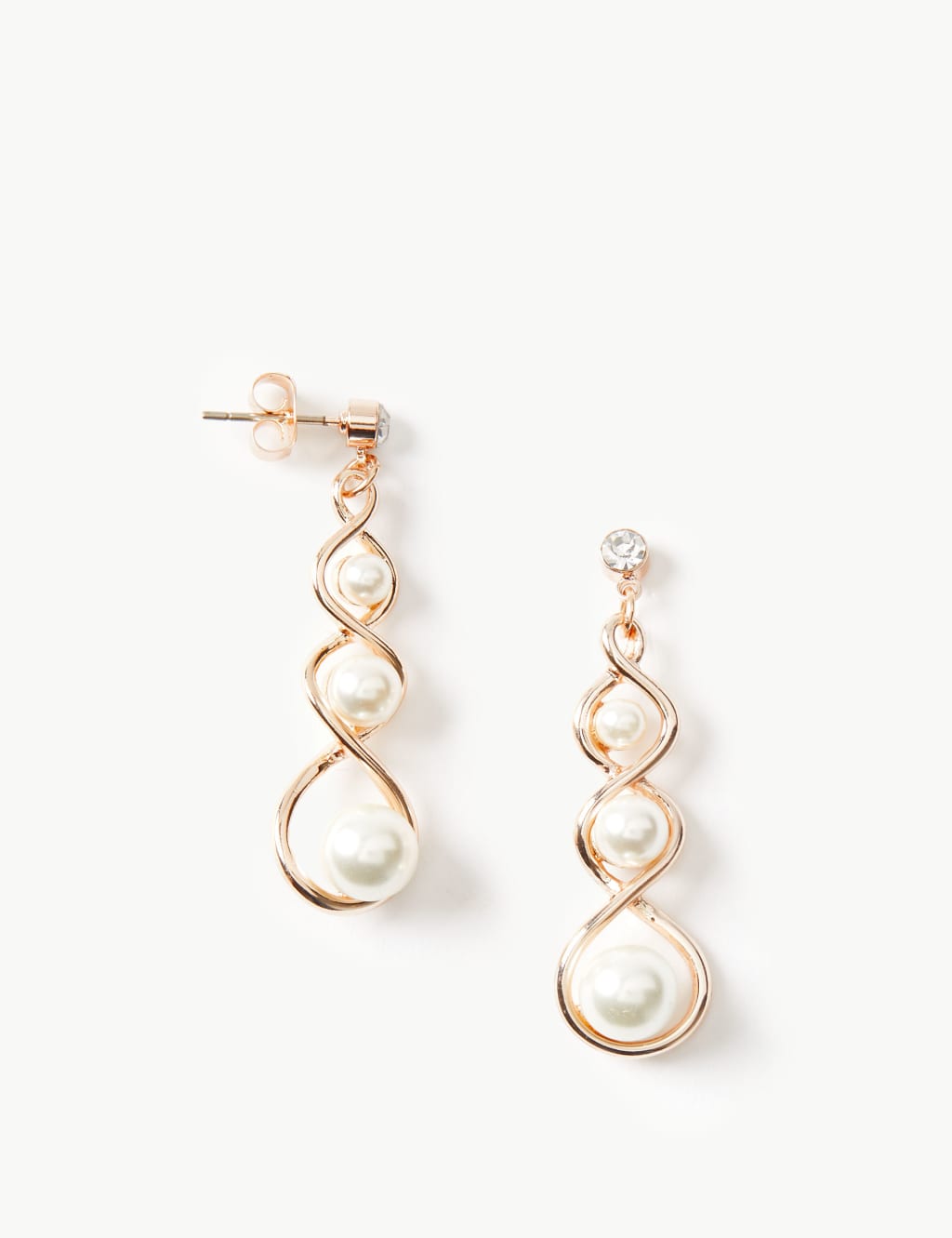 Pearl Twist Drop Earrings M S Collection M S
