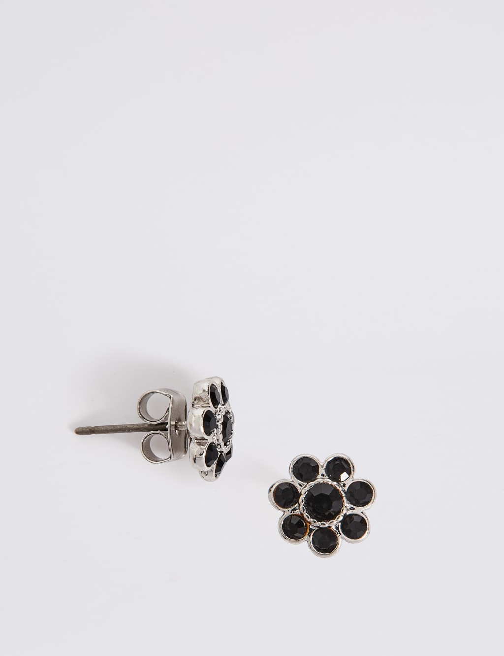 Diamanté Floral Stud Earrings 2 of 2