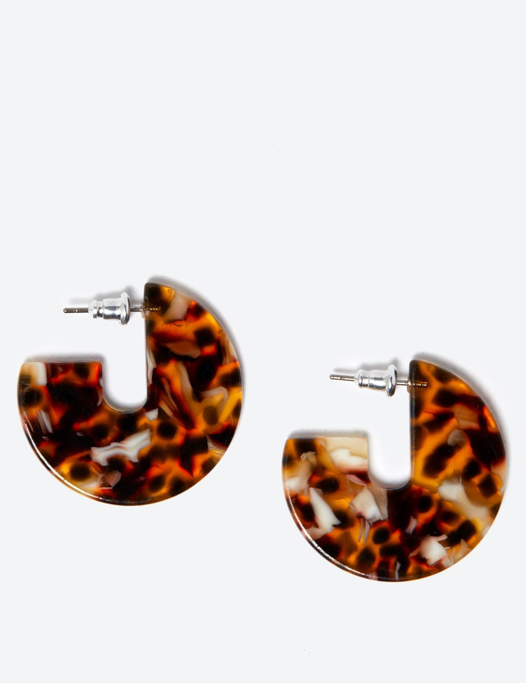 Marbled resin hoop earrings online