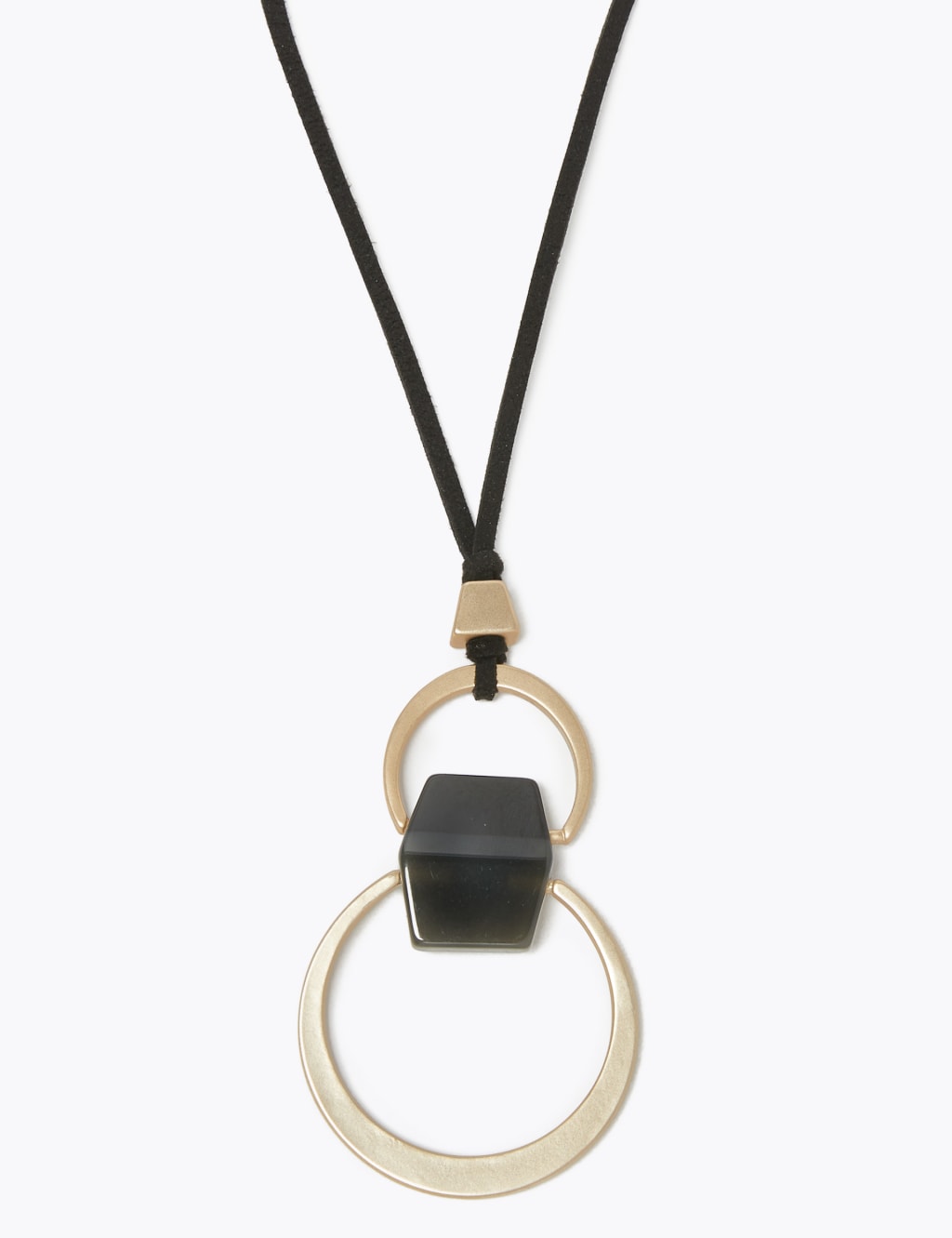 Double Circle Pendant Necklace 1 of 2
