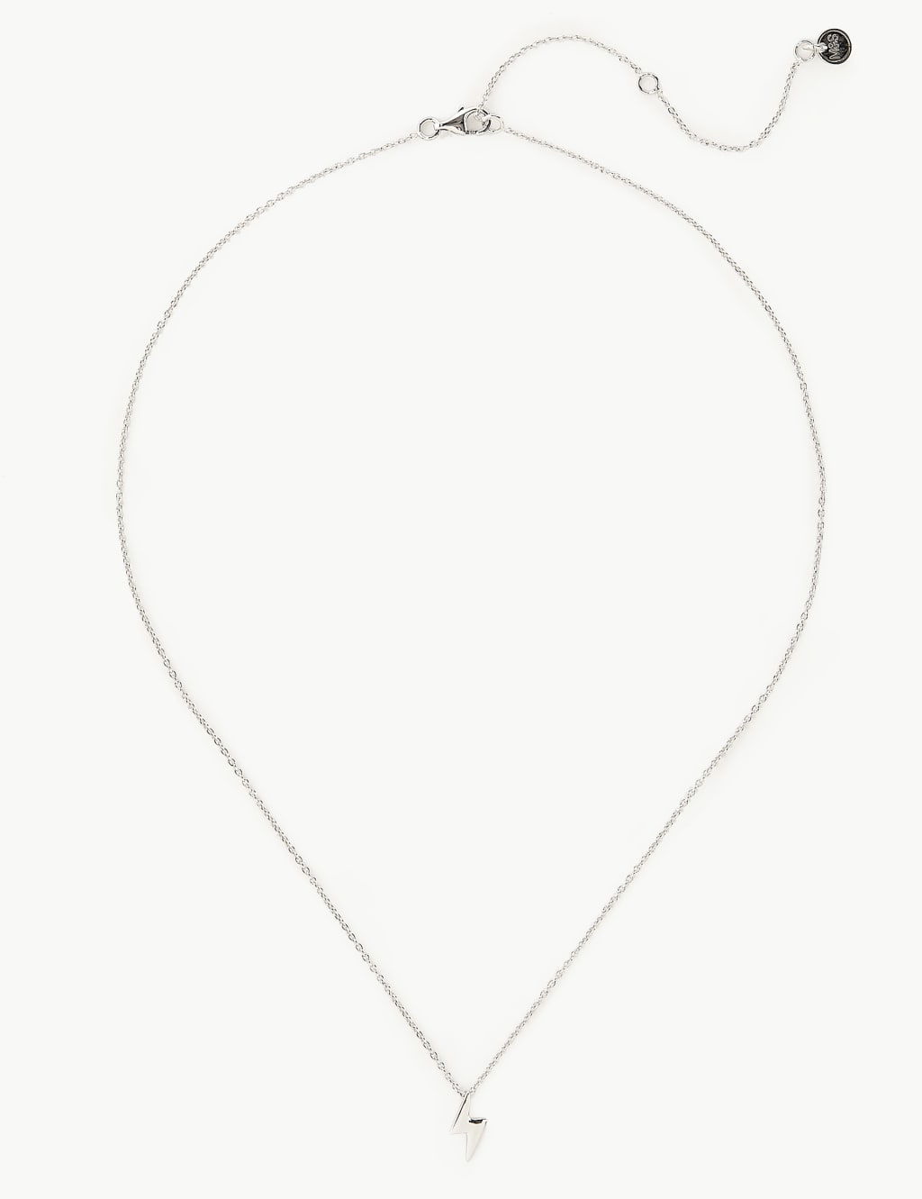 Sterling Silver Lightning Bolt Necklace 1 of 2