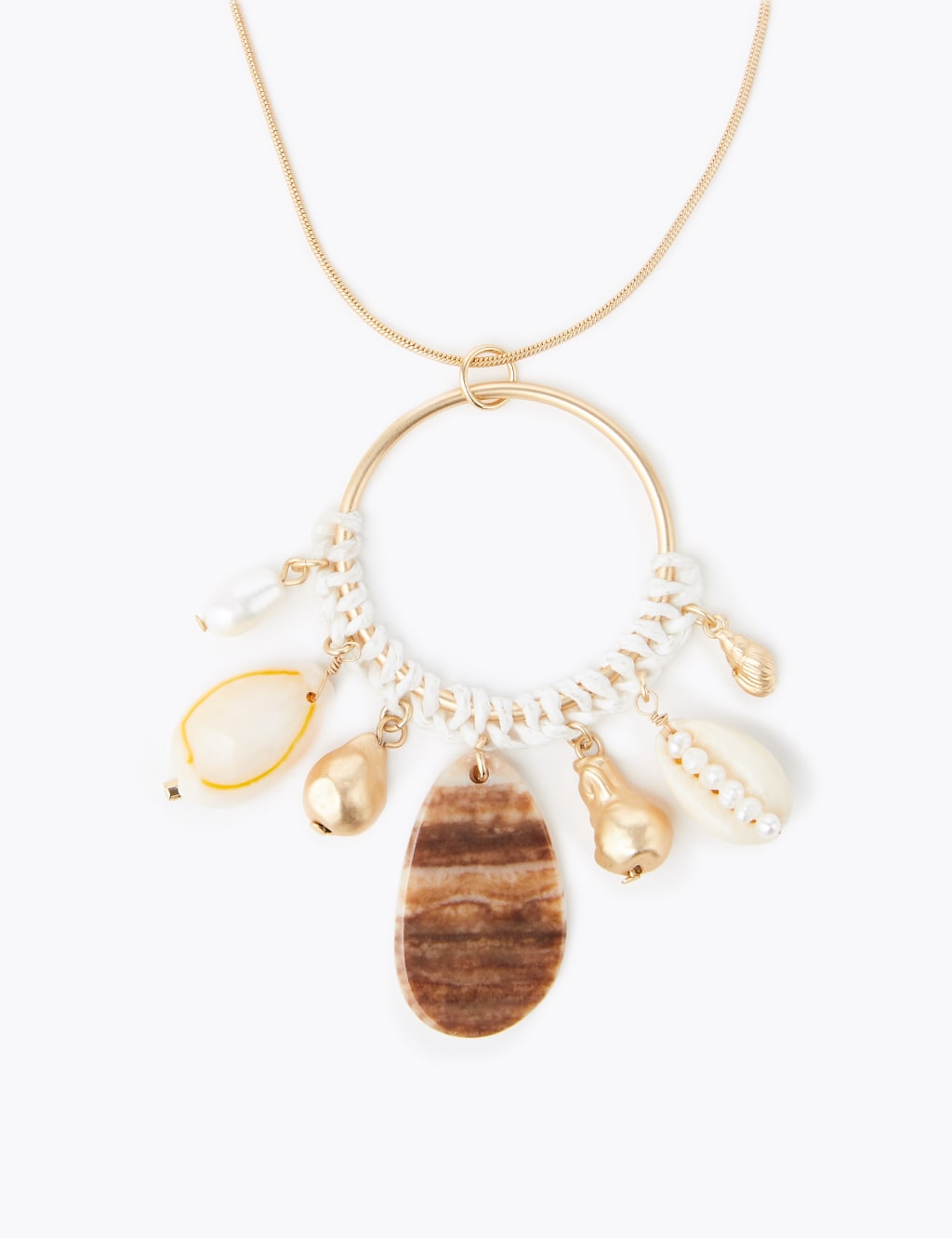 Shell Shape Hoop Pendant Necklaces 1 of 2