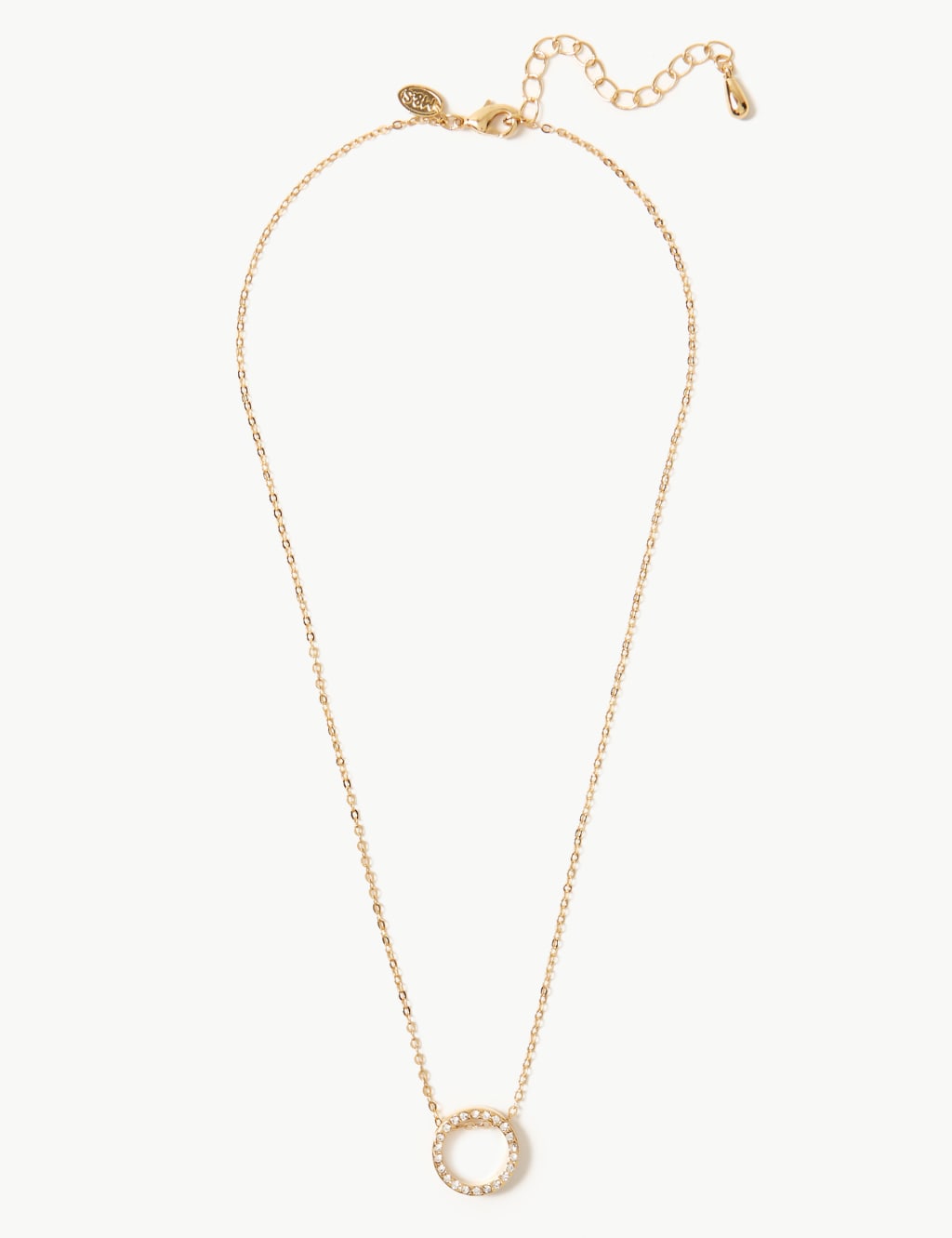 Gold Plated Simple Pendant Necklace M S Collection M S