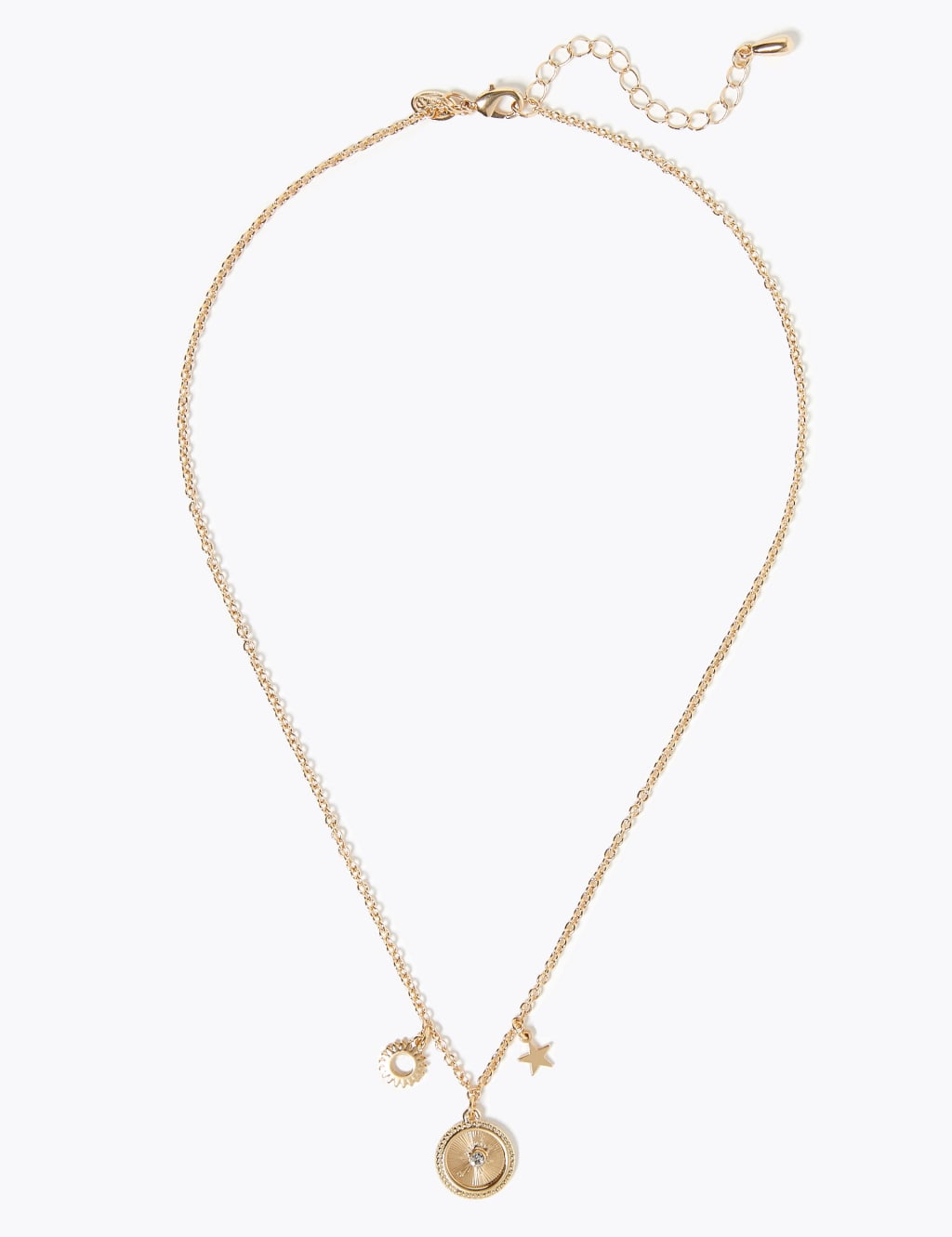 Gold Sun and Star Pendant Necklace 2 of 2