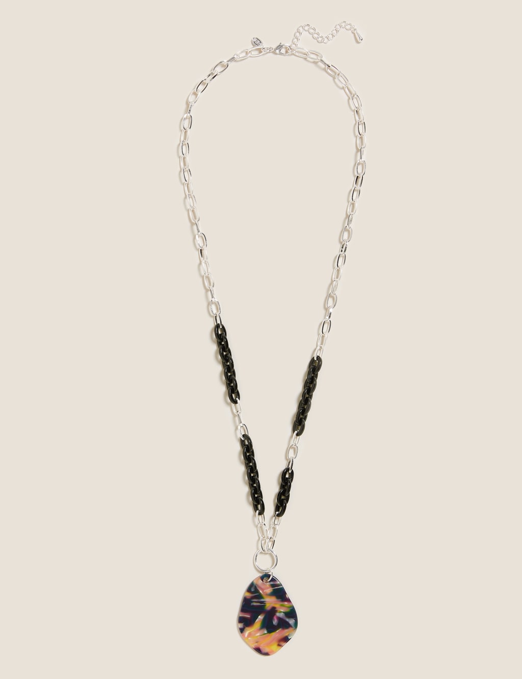 Long Tortoiseshell Pendant Necklace 1 of 2