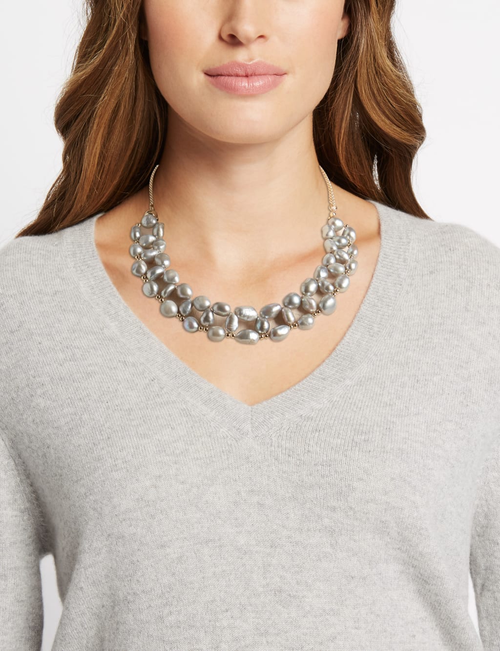 Pearl necklace m&s top