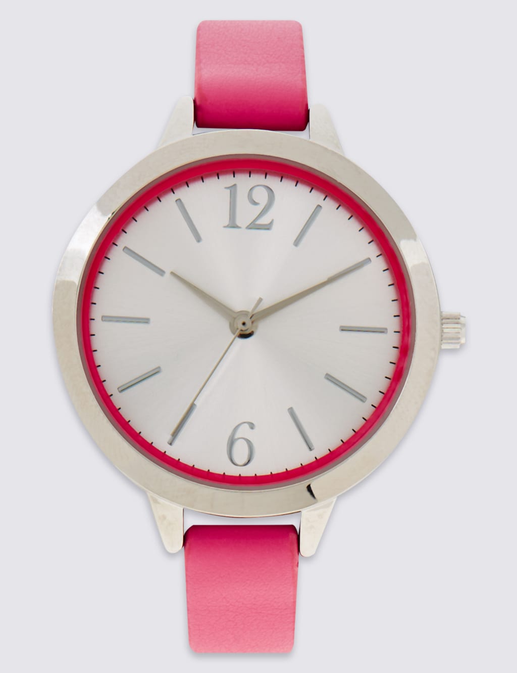 Round Face Case Strap Watch M S Collection M S