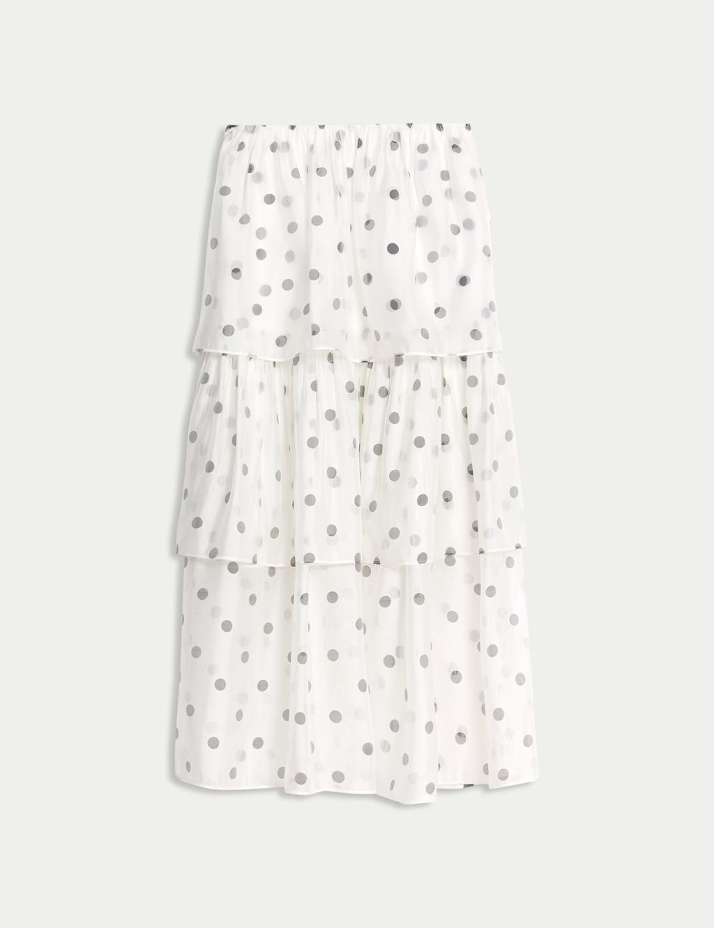 Organza Polka Dot Frill Midaxi Skirt 2 of 5