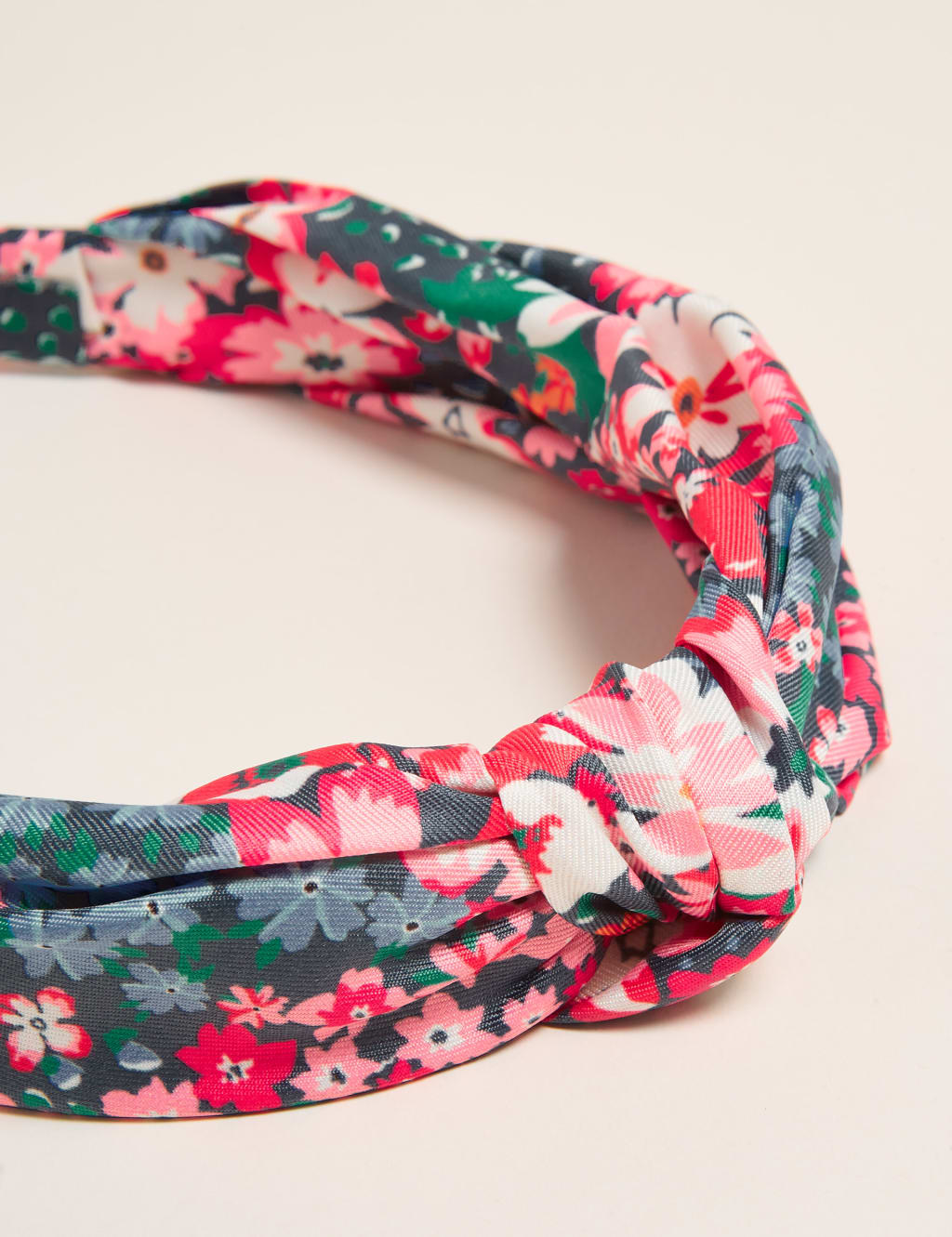 Satin Floral Knot Headband 2 of 2