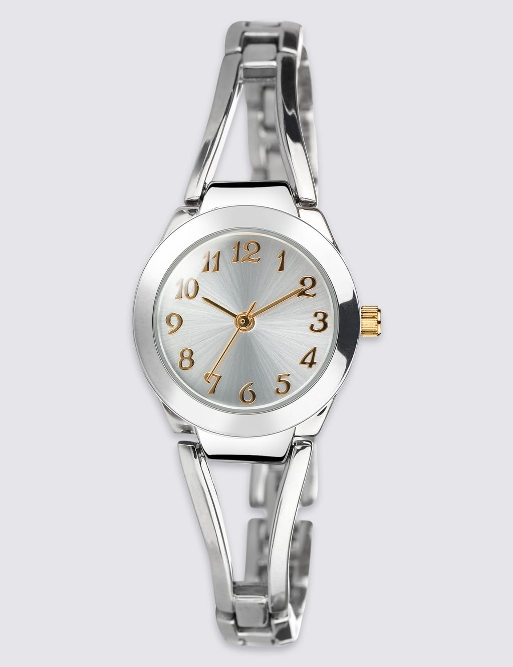 Round Face Open Bar Bracelet Watch 2 of 3