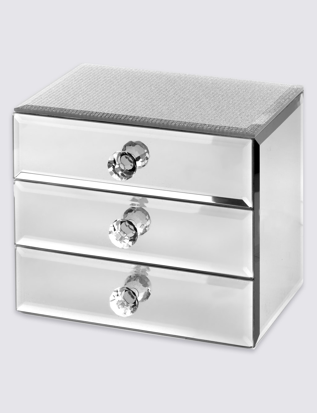 Glitter Diamanté 3 Drawer Jewellery Box 2 of 3