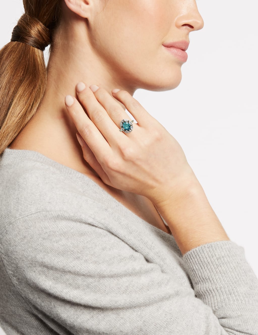Platinum Plated Pretty Ring M S Collection M S