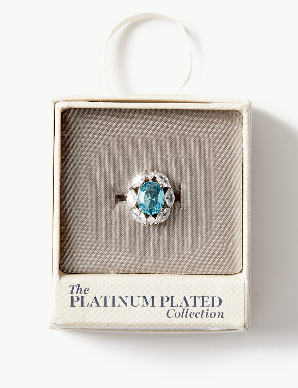 Platinum Plated Pretty Ring M S Collection M S