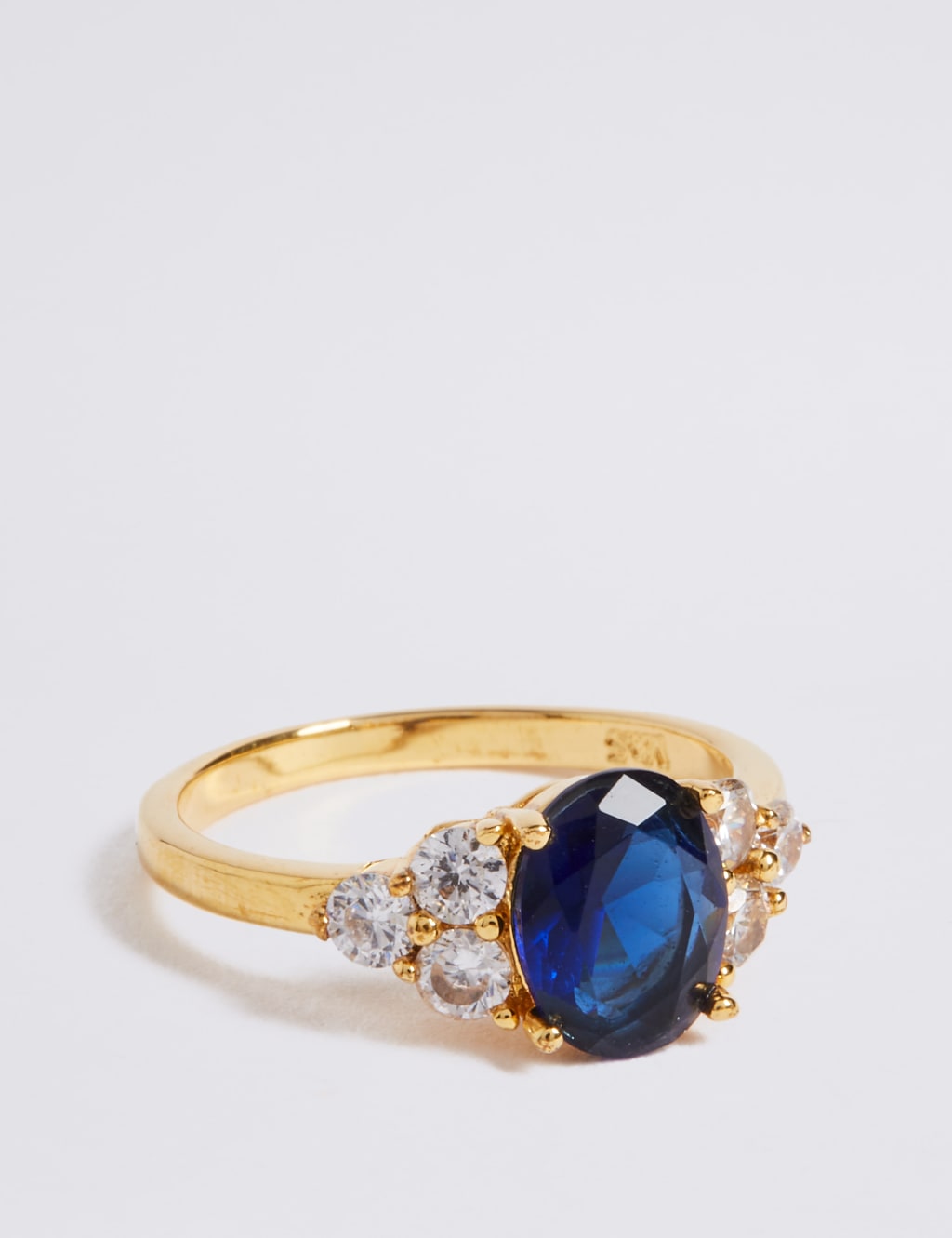 Gold Plated Shoulder Stone Ring 2 of 2
