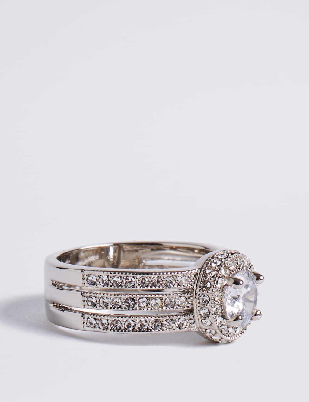 Marks and spencer platinum plated ring hotsell