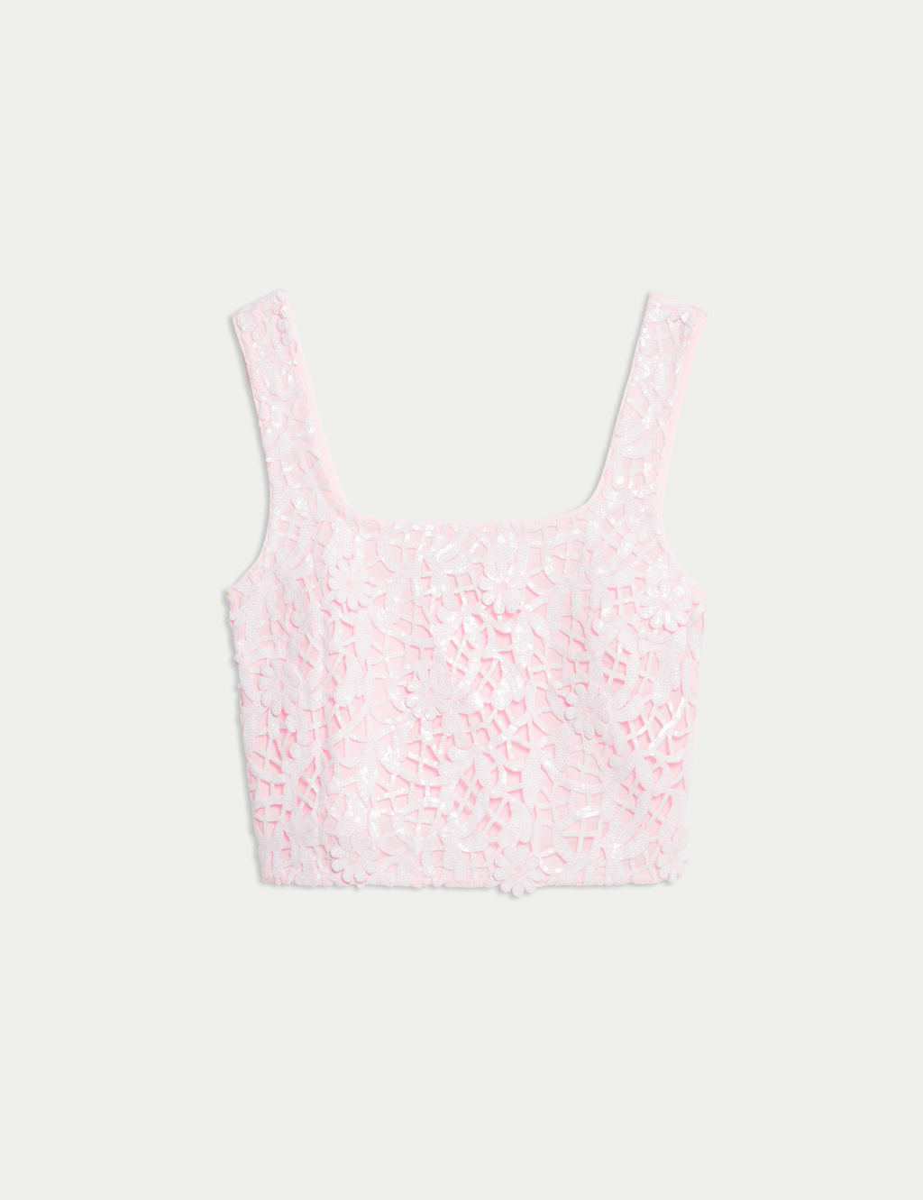 Square Neck Cutwork Crop Top 2 of 6