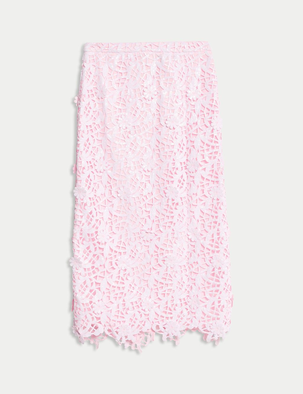 Embellished Cutwork Midaxi Column Skirt 2 of 5
