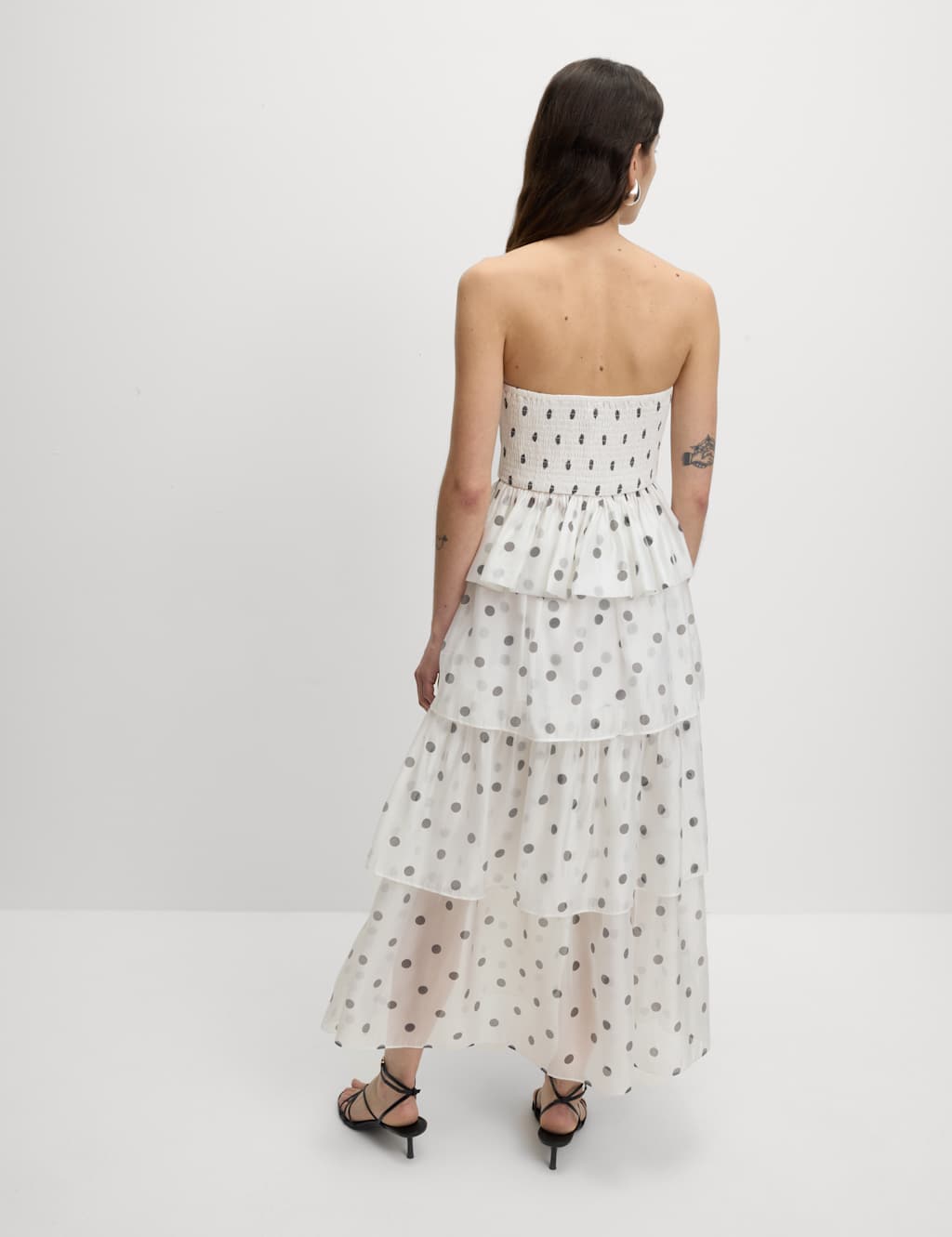 Organza Spot Print Bardot Top 4 of 6