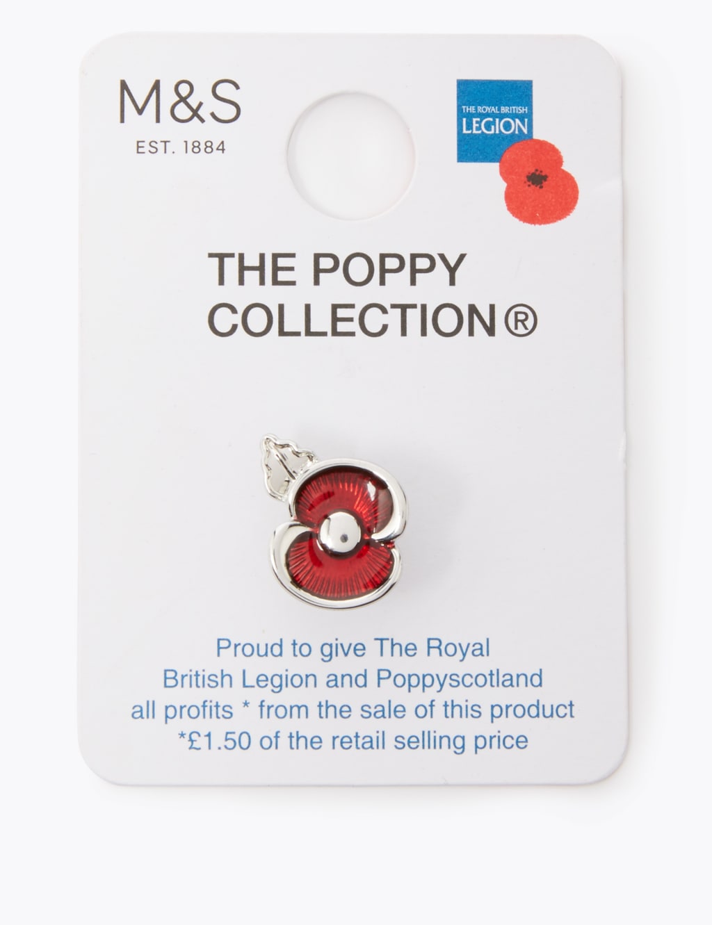 The Poppy Collection Enamel Poppy Pin M S Collection M S