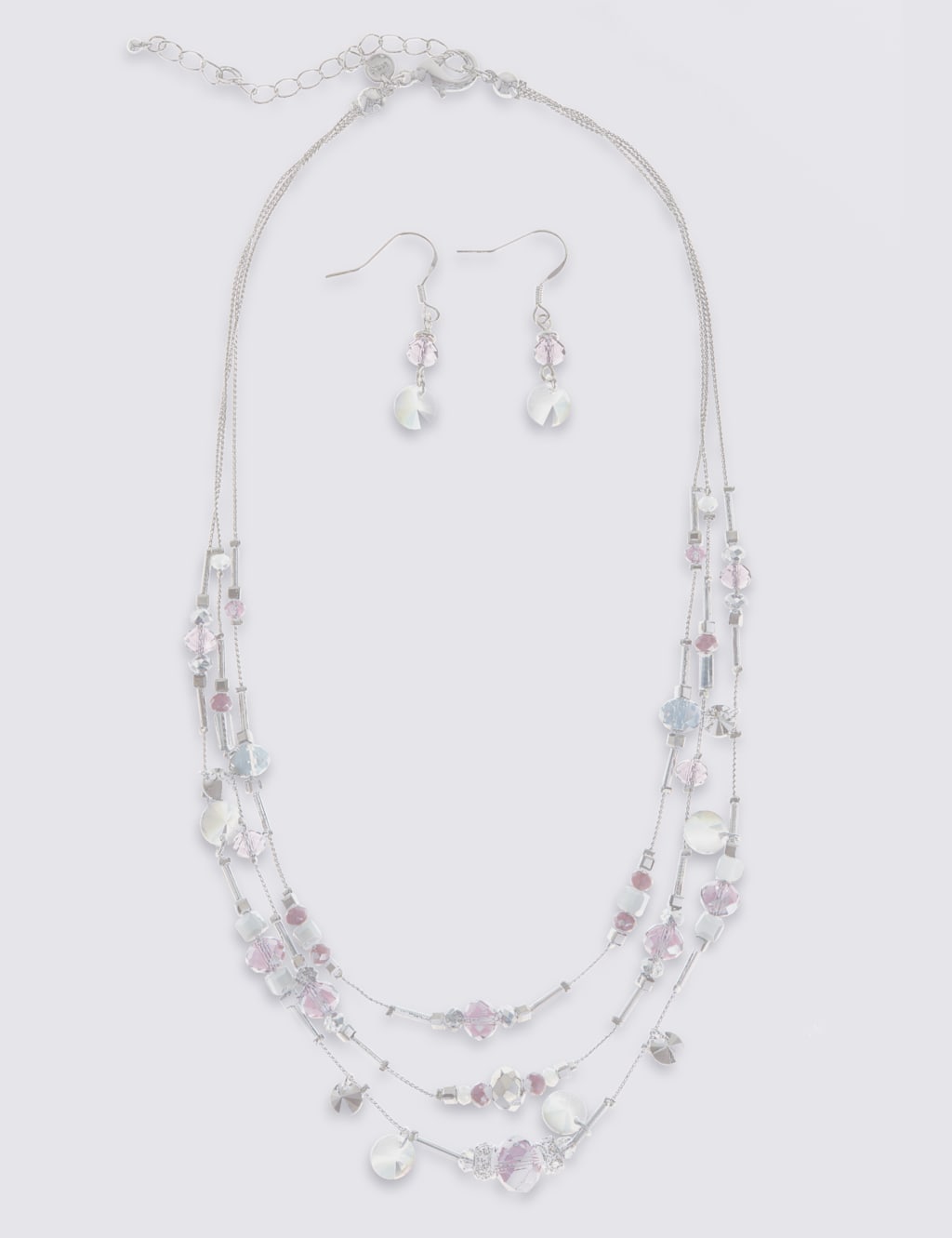 Ombre Stone Necklace & Earrings Set 2 of 2