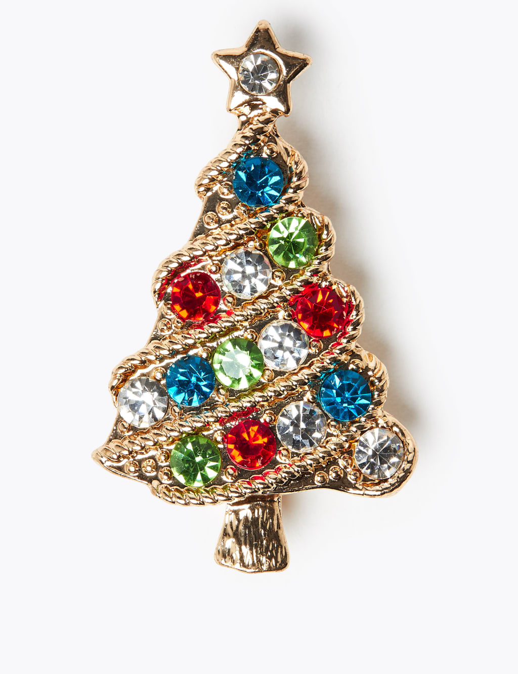 Crystal Christmas Tree Brooch M S Collection M S IE