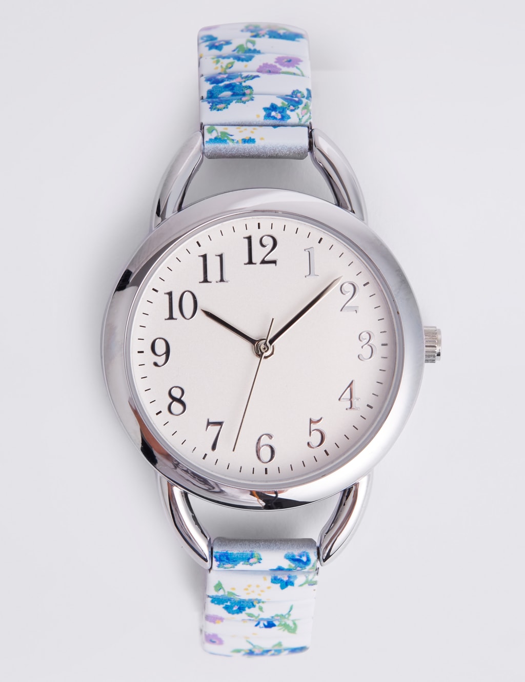 Floral Print Round Face Expander Watch M S Collection M S