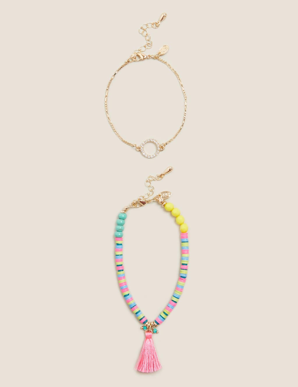 2 Pack Beaded Chain Bracelets 1 of 2