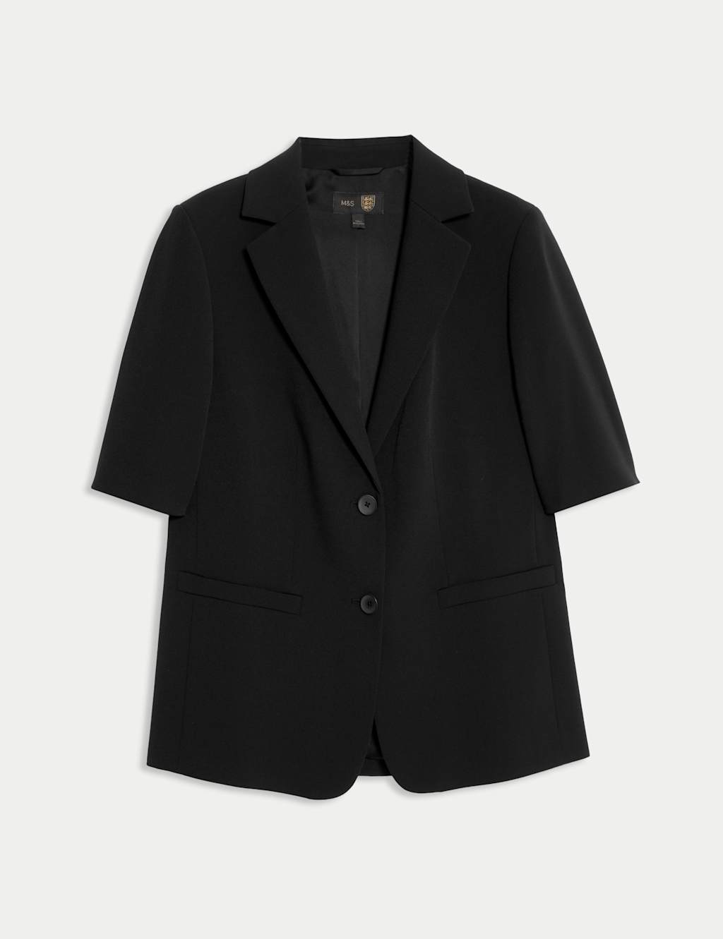 Straight Short Sleeve Single Breasted Blazer 2 of 8