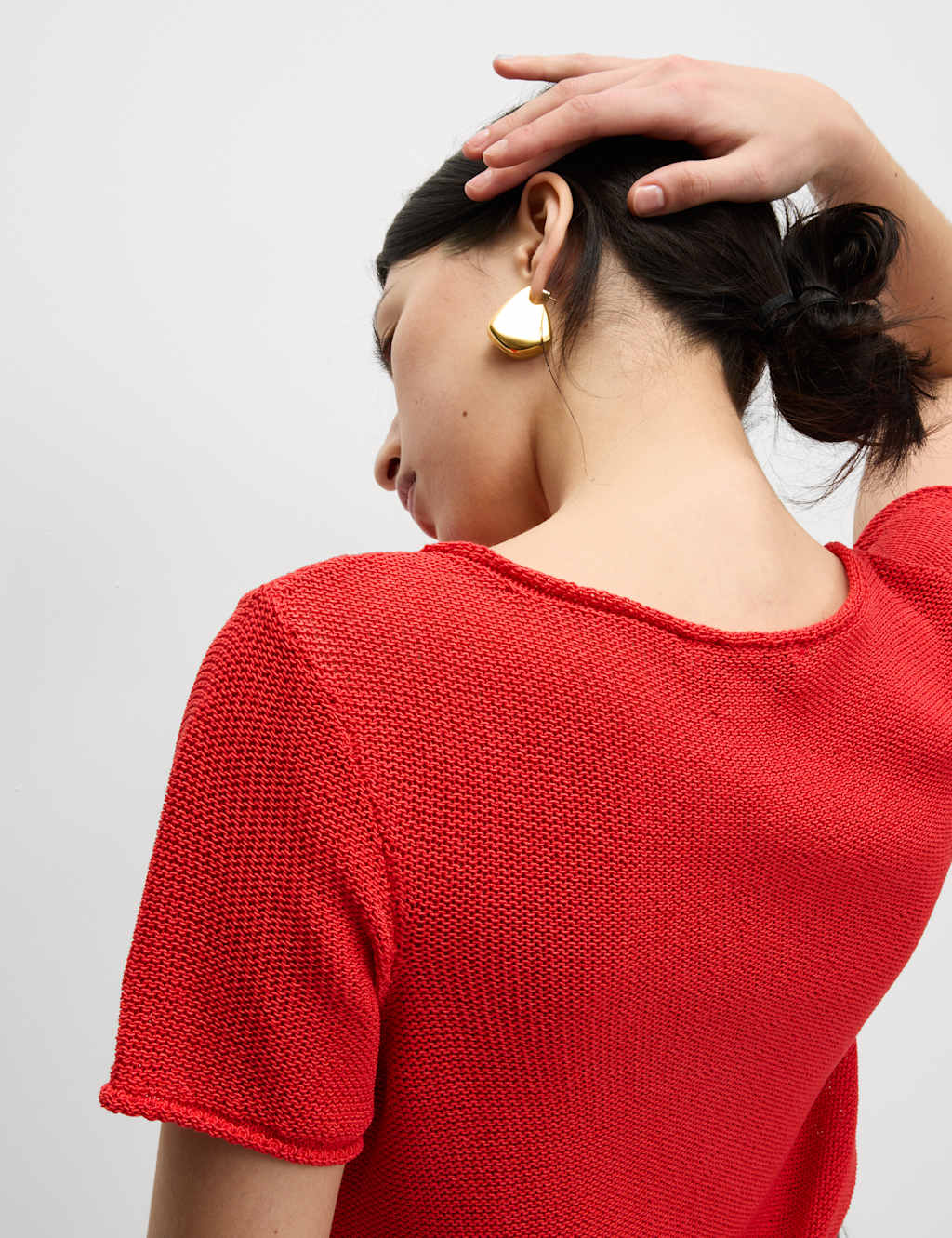 Textured Crew Neck Knitted Top 4 of 5
