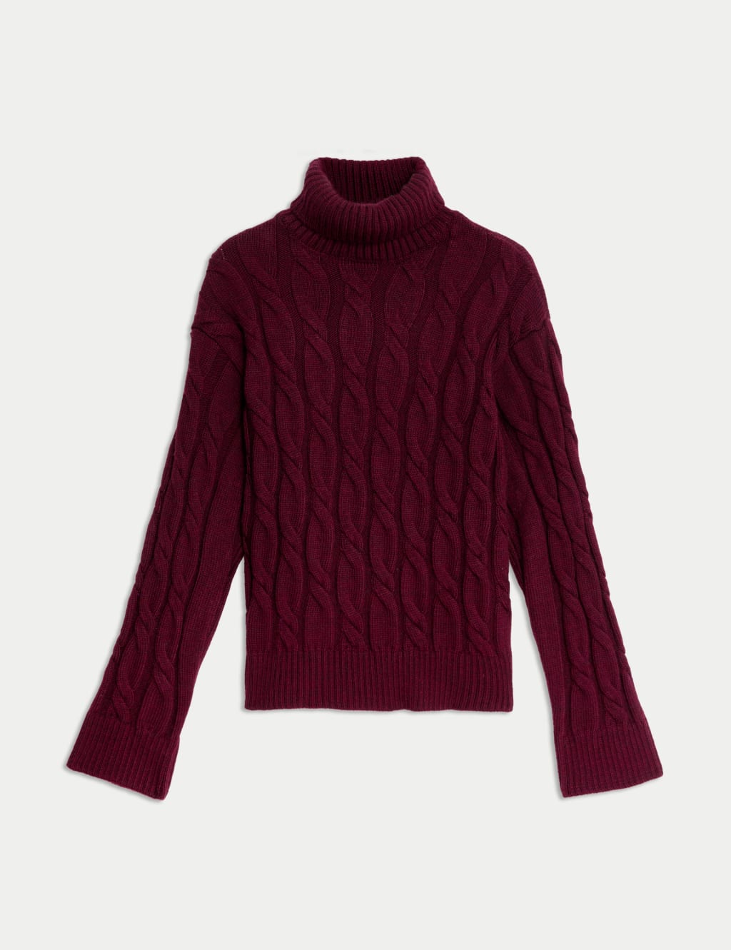 Cable Knit Roll Neck Jumper