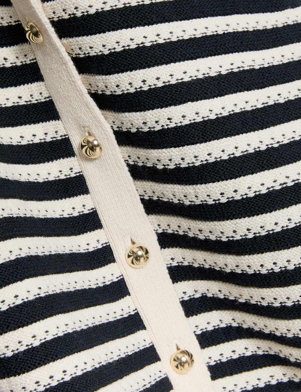 Cotton Rich Striped Knitted Waistcoat 8 of 8