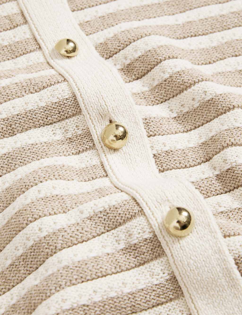 Cotton Rich Striped Knitted Waistcoat 7 of 7